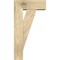 Ekena Millwork Traditional Block Rough Sawn Bracket w/ Offset Brace, Douglas Fir, 6"W x 14"D x 26"H BKT0604X14X26TRA05RDF - alternate 3